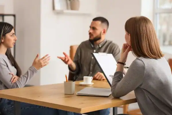 Image of couple access free mediation using family mediation voucher scheme City of London