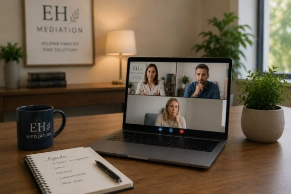 child access mediation City of London online meeting.